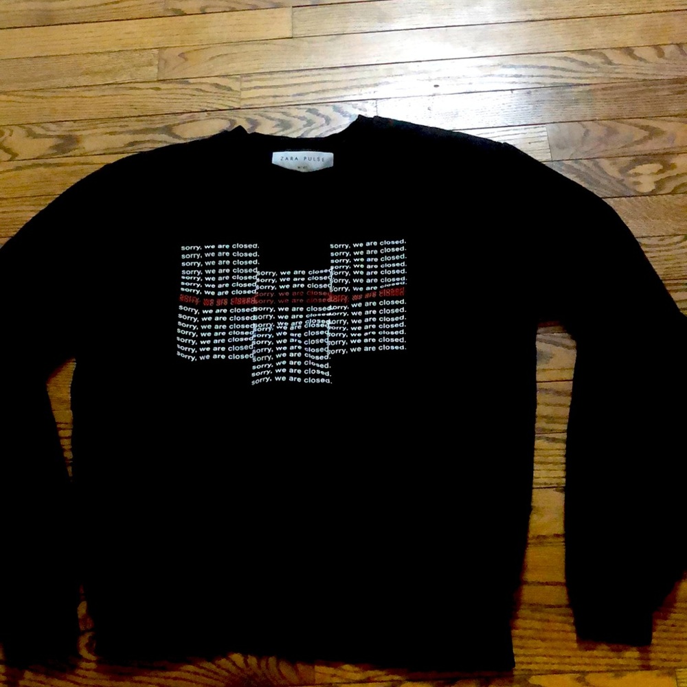 Zara pulse sweat shirt size medium